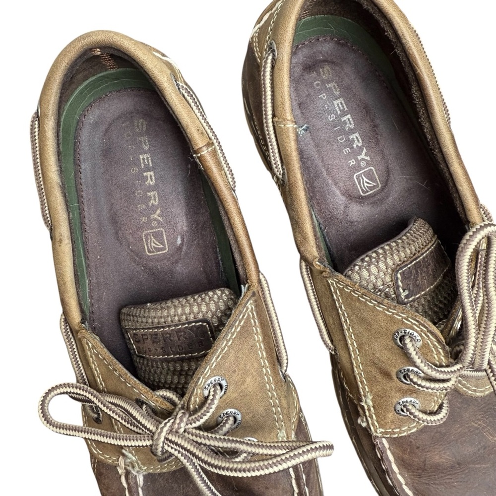 Sperry Top-Sider Men's Brown Leather Boat Shoes Loafers Size 9.5 - Picture 9 of 12